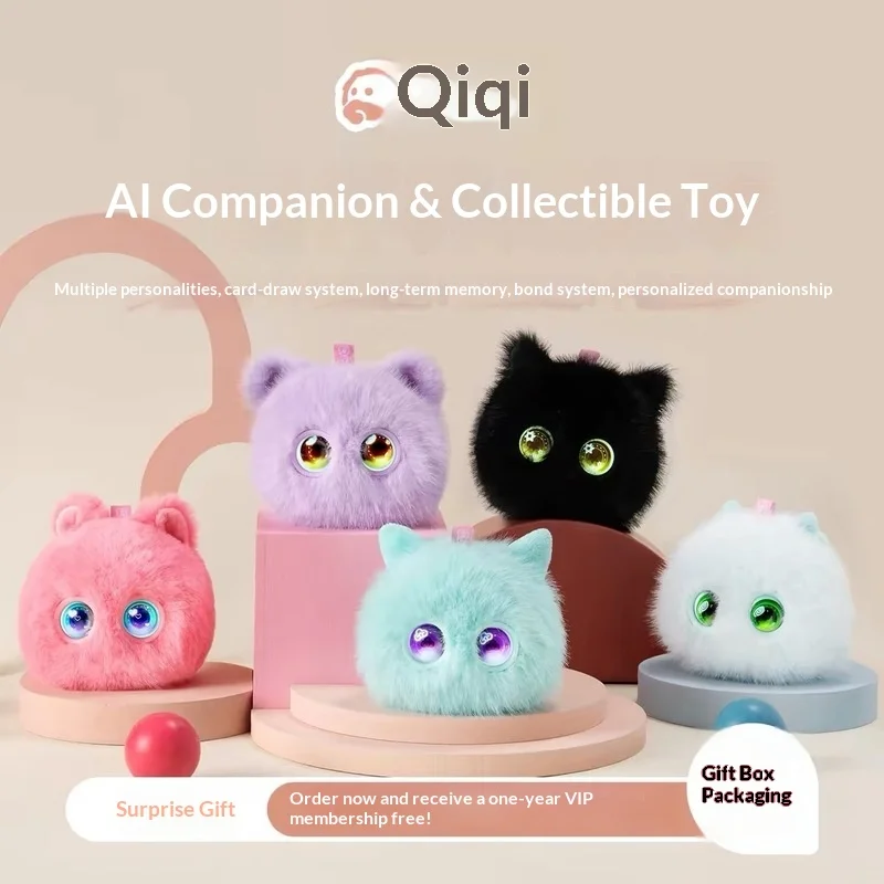 Lingqiqi AI Smart Electronic Pet Plush Toy Emotional Interactive Companion Doll Creative Gift For Women