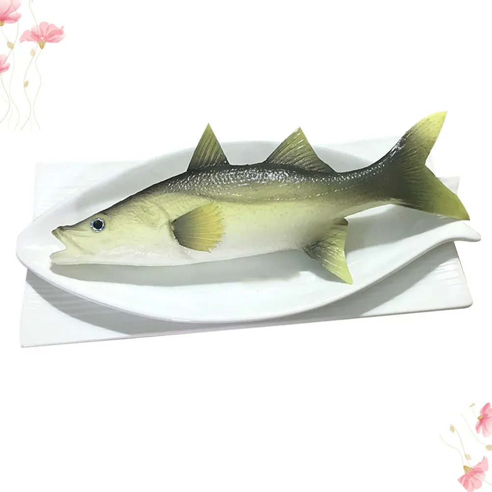 

1Pcs Perch Artificial Fish Realistic Simulation Bright Color Soft PU Foam Decorative Props for Home Kitchen Restaurant Party