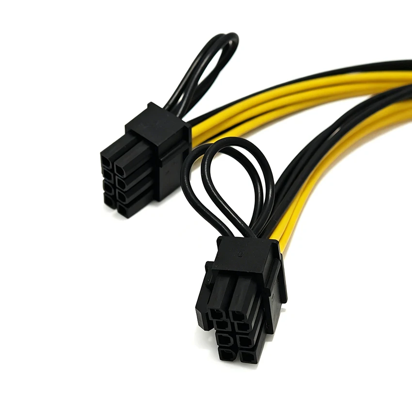 

20cm 8pin to Dual 8pin (6+2pin) Graphics Card Power Cable Graphics Card 1/2 Including Woven Mesh/bare Wire Adapter Cable