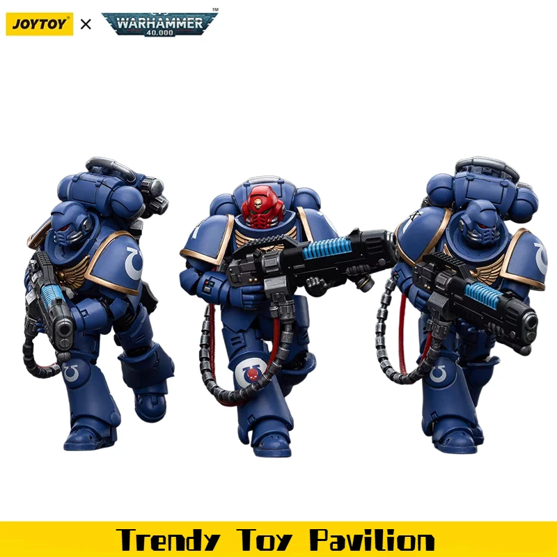 

【JOYTOY】Warhammer 40K Ultramarines Hellblasters Brother Torus Paxor Sergeant Ulaxes 3 шт. 1/18 экшн-фигурки игрушки