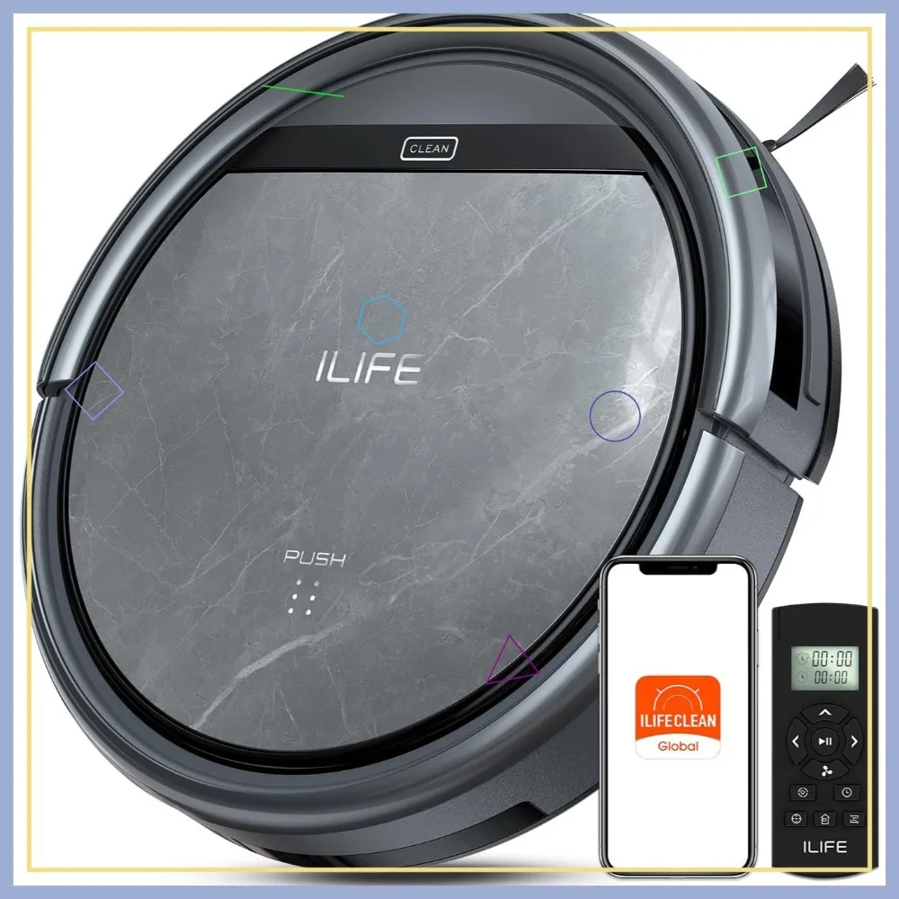 

Robot Vacuum 4000Pa Suction, WiFi/App/Alexa/Remote Control, Self-Charging for Hard Floors Carpets Pet Hair