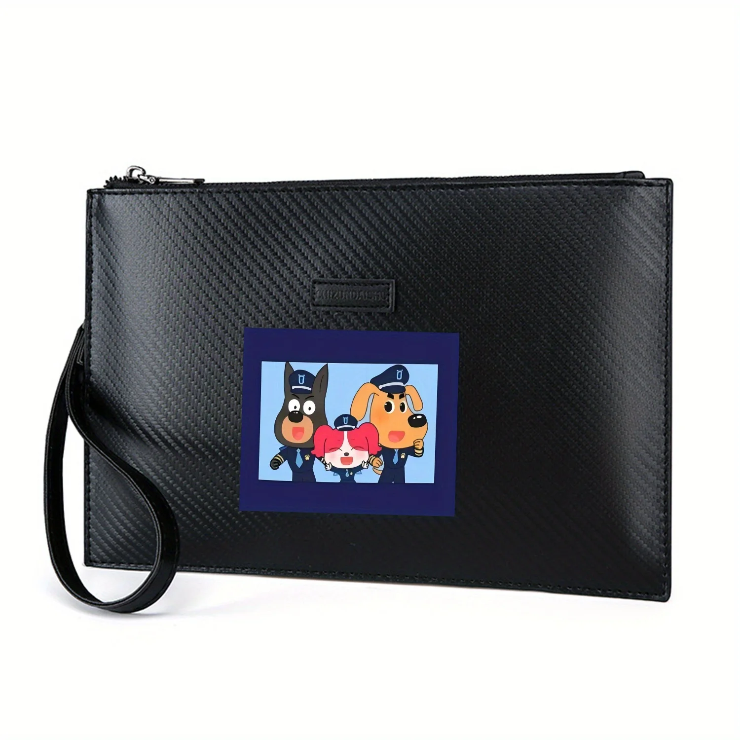 

Собаки, полиции, улыбающиеся, счастливые вместе, элегантная мужская сумка из искусственной кожи с принтом, модная и практичная для повседневной носки