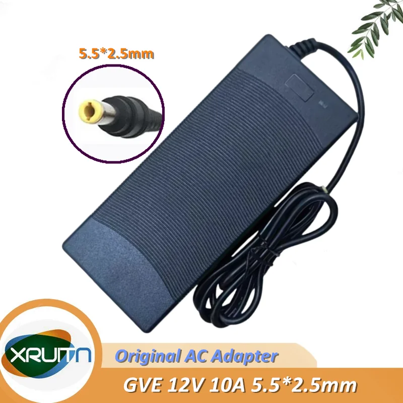 GM150-1201000 Original AC Adapter GVE 12V 10A Charger 120W 5.5x2.5mm Power Supply Genuine