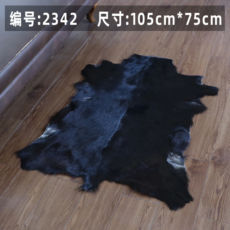 Fur material Unique Natural Goat Skin Rug Wool Leather Chair Cushion Carpet for living room cat mattress anime rug gift dry wash