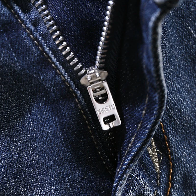 Fashion Designer Men Jeans High Quality Retro Blue Stretch Slim Fit Ripped Jeans Men Italian Style Vintage Denim Pants Hombre