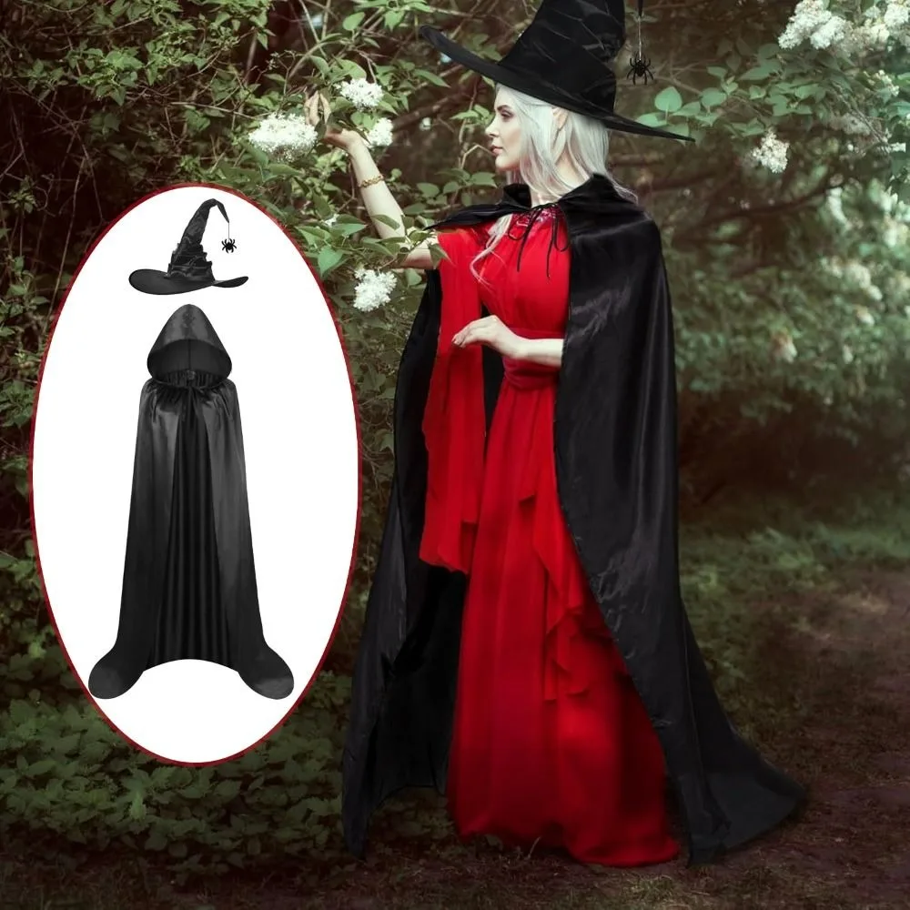 

Classic Bat Hat Halloween Cloak Party Props Costume Halloween Cosplay Hooded Cape Funny Grim Reaper Cloak Stage Performance