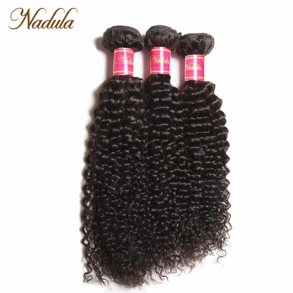 Nadula Hair 8-26inch Indian Curly Hair 100% Human Hair Bundles Machine Double Weft Remy Hair Weaves 1Piece Can Be Dyed