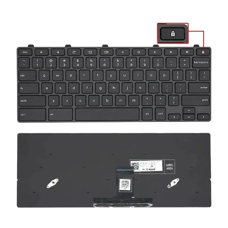 WYORESY New Genuine Laptop Rreplacement Keyboard Compatible for DELL Chromebook 11 3100 5190 2-in-1 00D2DT 0OD2DT 0H06WJ