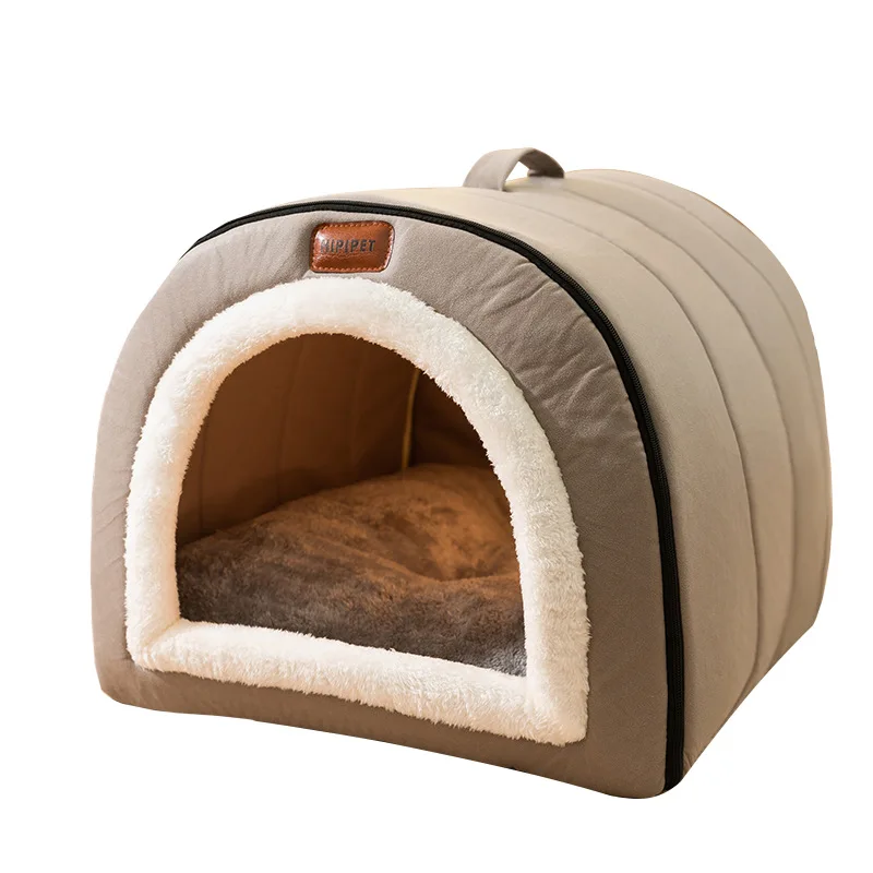 Auto-aquecimento aconchegante dormir caverna tenda para cães pequenos e médios, cama de cachorro, ninho de gatinho interior, Kennel Hut, inverno