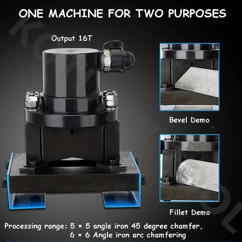 DJ-55 Multifunctional Angle Iron Cutting Machine Angle Steel Cutter 16T Hydraulic Angle Iron Chamfering Machine Processing Machi