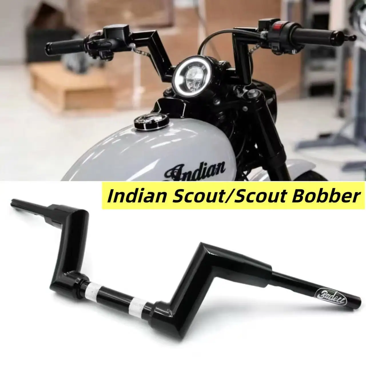 Motorrad 2-Zoll Ape Hanger Lenker für Indian Scout Bobber Twenty Sixty Bobber 101 Scout Classic Sport Scout Lenkerlenker-Teil