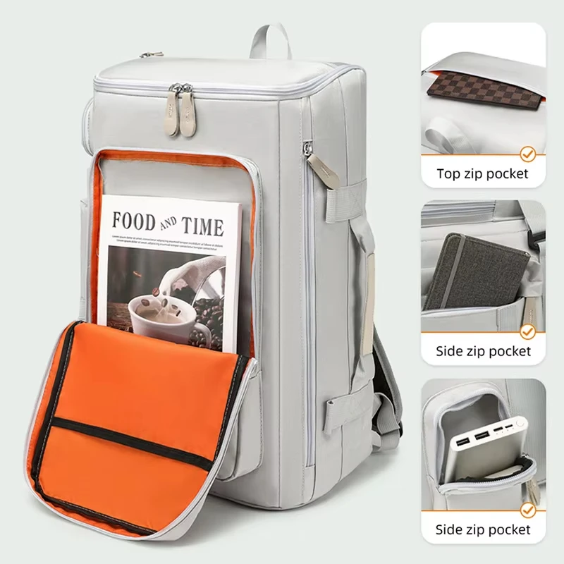 Mulit-pocket-mochila para ordenador portátil para hombre, bolsa de viaje de gran capacidad para viaje de negocios, bolsa de viaje informal para senderismo