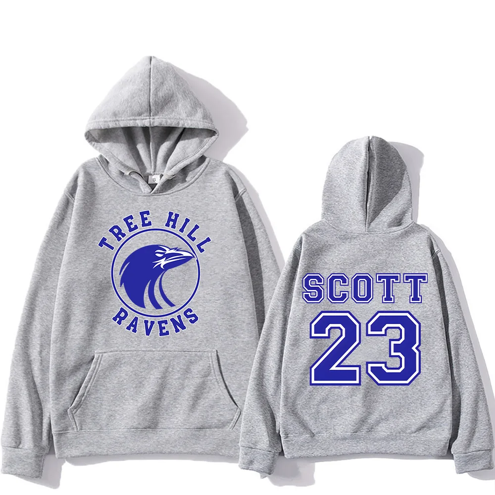 Tree Hill Ravens Scott 23 Hoodies Basketball Fans Sweatshirts Autumn Winter Loose Pullover Unisex High Street Sportswear Clothes