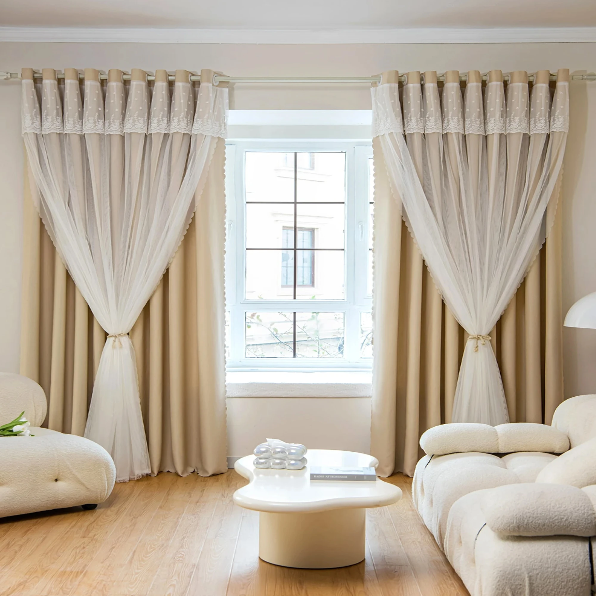 

1 шт. элегантные двухслойные тюлевые акцентные шторы, звездный узор, для домашних помещений, спальни, гостиной, клади, проезд, эстетика