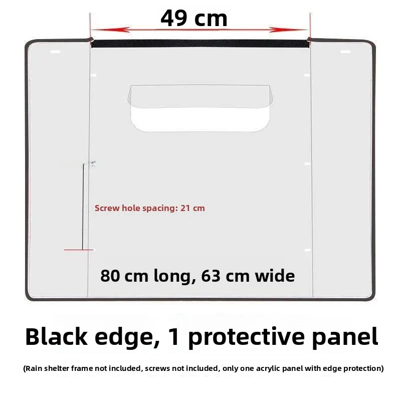 

High Defn Transparent Vehicle Wihield Modin for Tricycles Weather Resistant Front Wihield