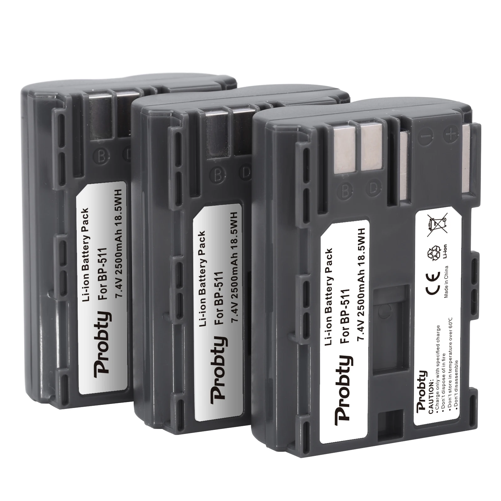 Akumulatory BP-511A BP-511 2500mAh do Canon EOS 5D 10D 20D 30D 40D 50D 300D PowerShot G1 G2 G3 G5 G6 aparat cyfrowy