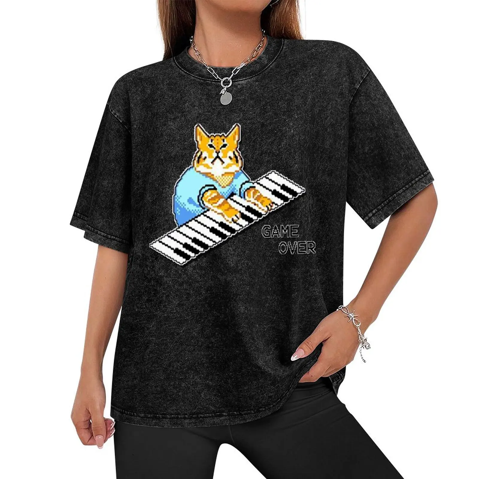 IT Crowd roy's tshirt piano cat design available on a wide range of clothing, stationery and giftware. T-Shirt