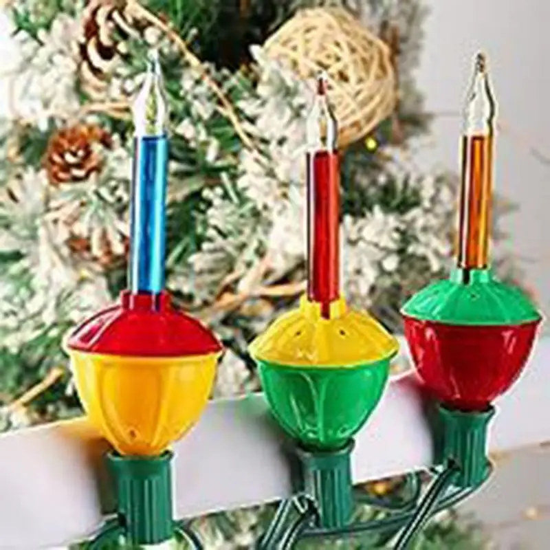 Bombillas de burbujas de Navidad, cadena de luces nocturnas, luz fluida multicolor portátil para Patios, festivales y Porches