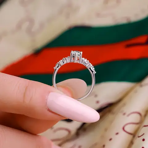 1CT Moissanite Marquise Ring Women's PT950 Platinum Retro & Modern Fusion Polished Band Versatile Outfit Gift