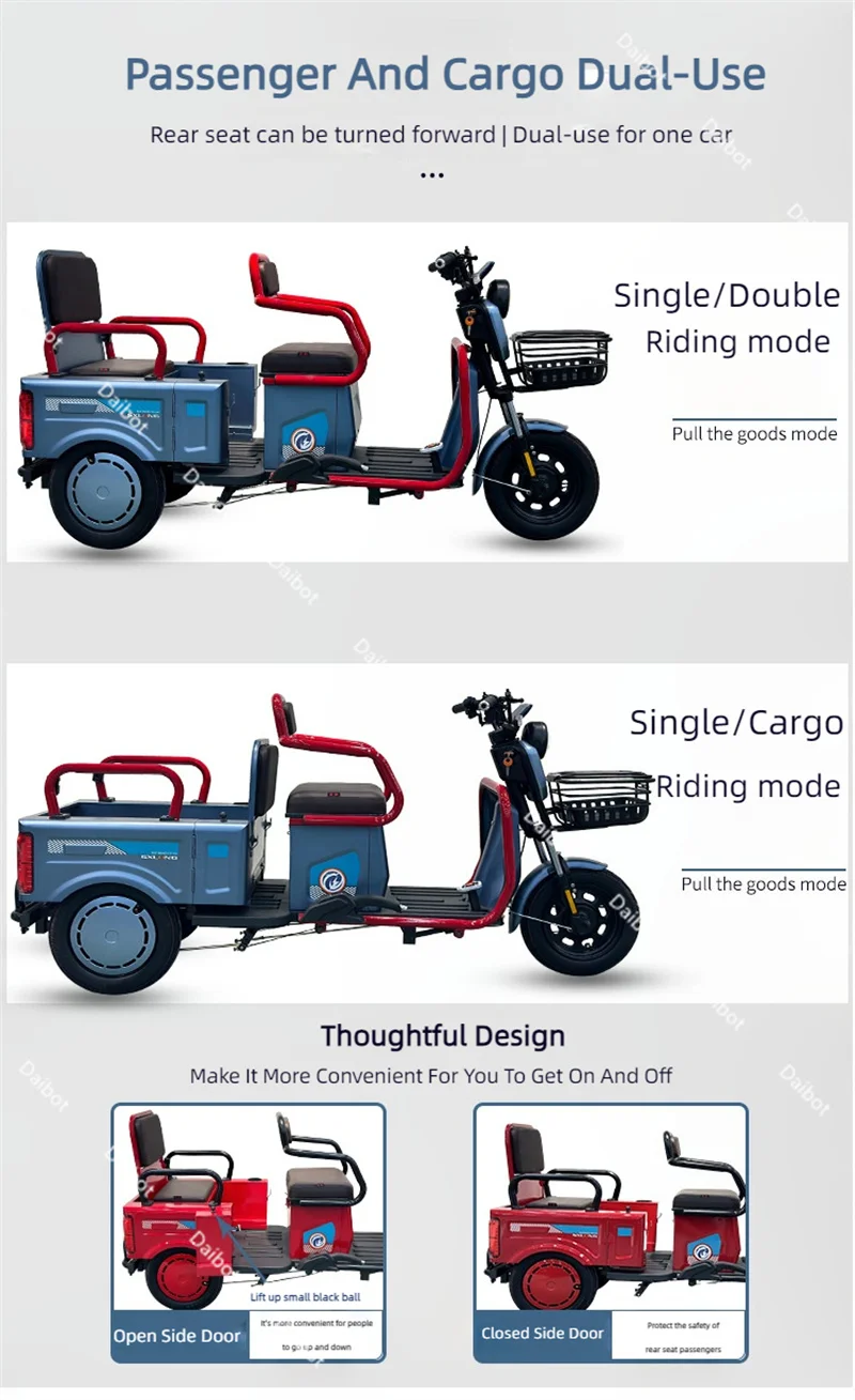 Рисунок 4 - Семейный трехколесный грузовой электрический самокат