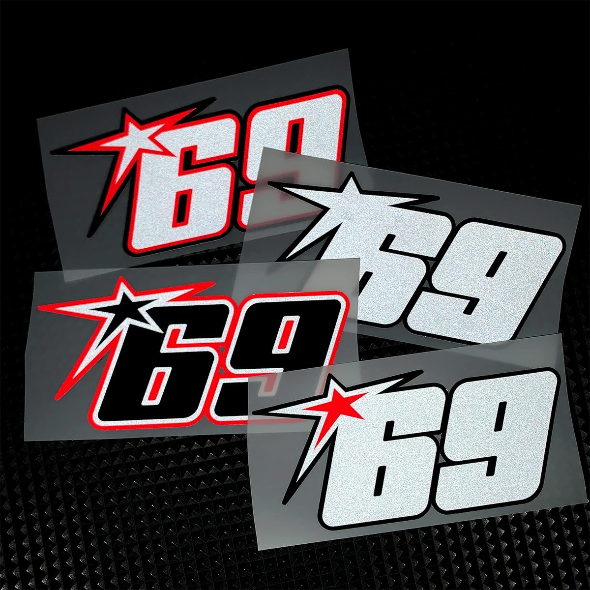 

Windshield Fuel Tank Helmet Decor Decals Accessories For Z900 MT07 900DSX R1 Number 69 Reflective Motorcycle Stickers Moto Body