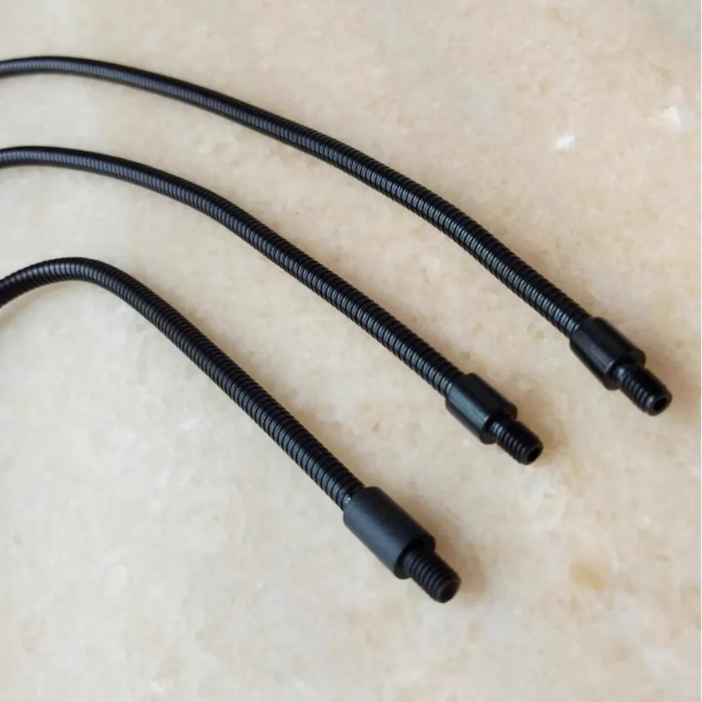 Camal 2pcs M4 Black Metal Positioning Hose Universal Gooseneck Flexible Tube for Working Lamp Fittings Lighting DIY Accessories