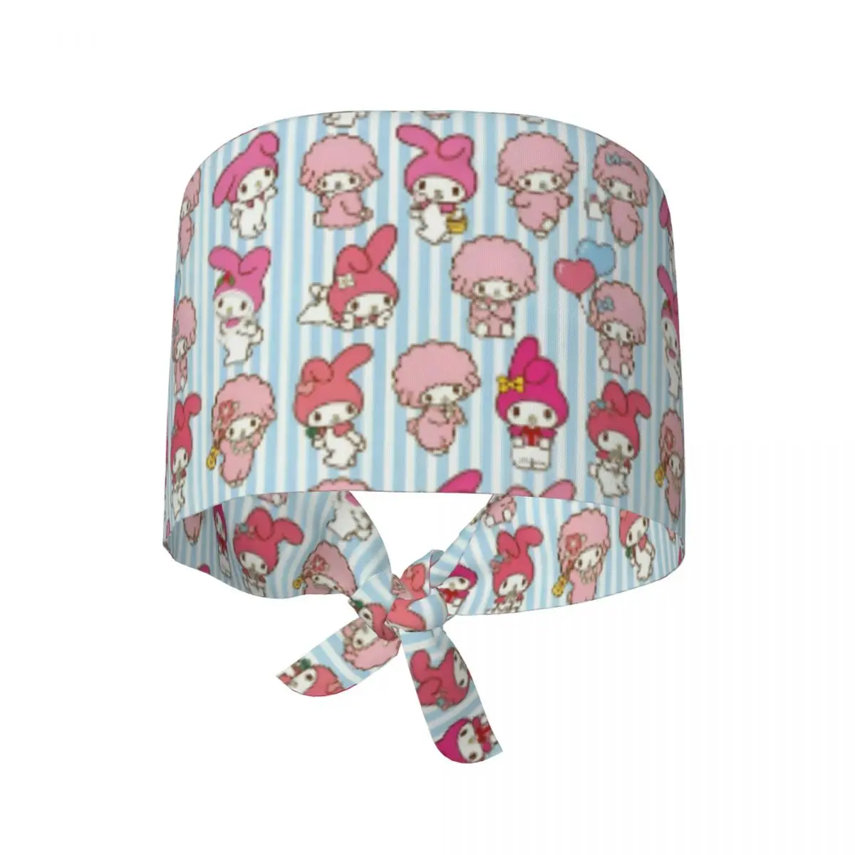 Gorro de trabajo de enfermería transpirable con dibujos animados personalizados My Melody y Kuromi, gorros quirúrgicos, gorro médico de enfermera Unisex, gorro de trabajo