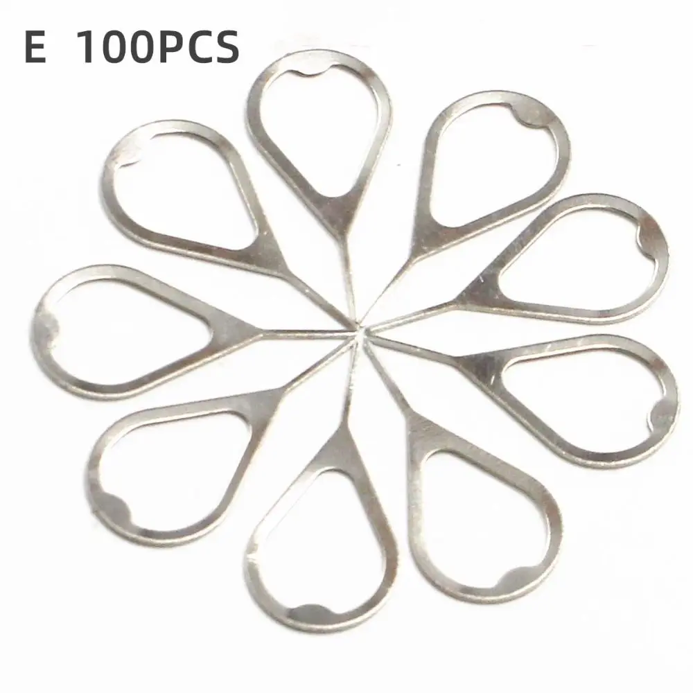 100 Stuks Rvs Sim-kaart Lade Uitwerper Pin Draagbare Anti-verloren Sim-kaart Removal Tool Universele Precisie Tool