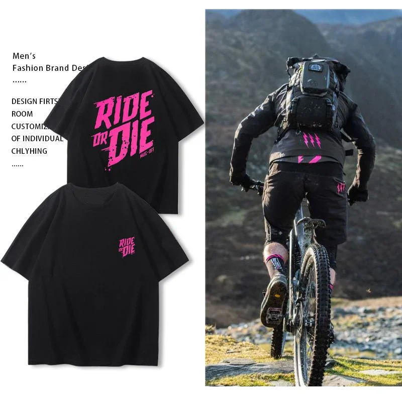 Ride or Die Back Print Cotton T Shirt Fashion Brand Luxury Y2k Tops Men Women Summer Essentials 2023 New Vintage Cool Tees