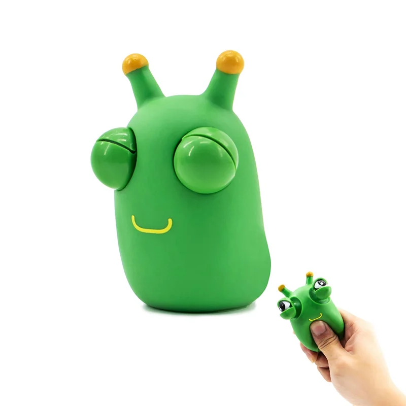 

A04F-6Pack Green Bug Popping Out Eyes Squeeze Fun Детская сенсорная непоседа, используемая для снятия стресса, тревоги, аутизма Du