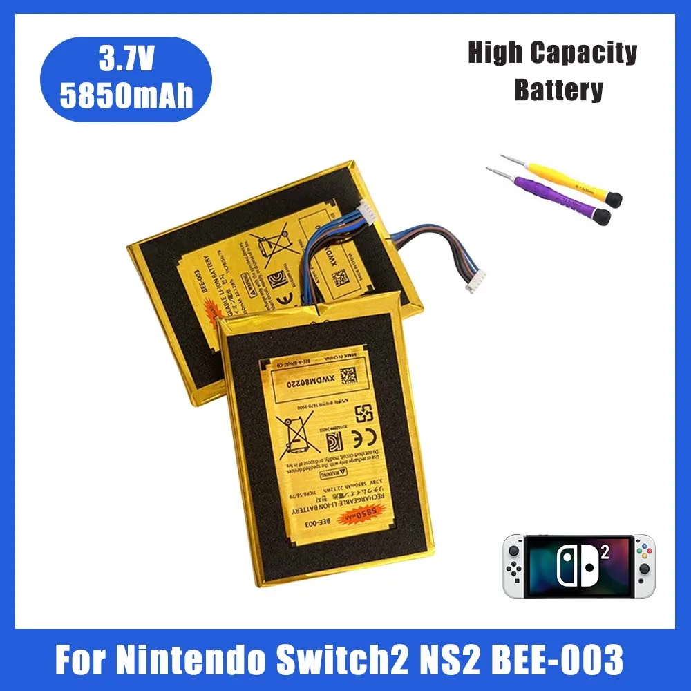 BEE-003 5850 mAh Hohe Kapazität Akku Für Nintendo Switch2 NS2 Spielkonsole Interne Upgrade Batterie Mit Tool Kit