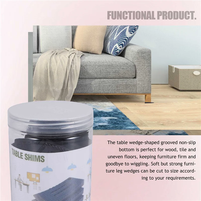 F-T 플라스틱 레벨링 심 - 36개입 병, 튼튼하고 내구성 있는 테이블 웨지, 가구, 테이블, 의자용 DIY 레벨러