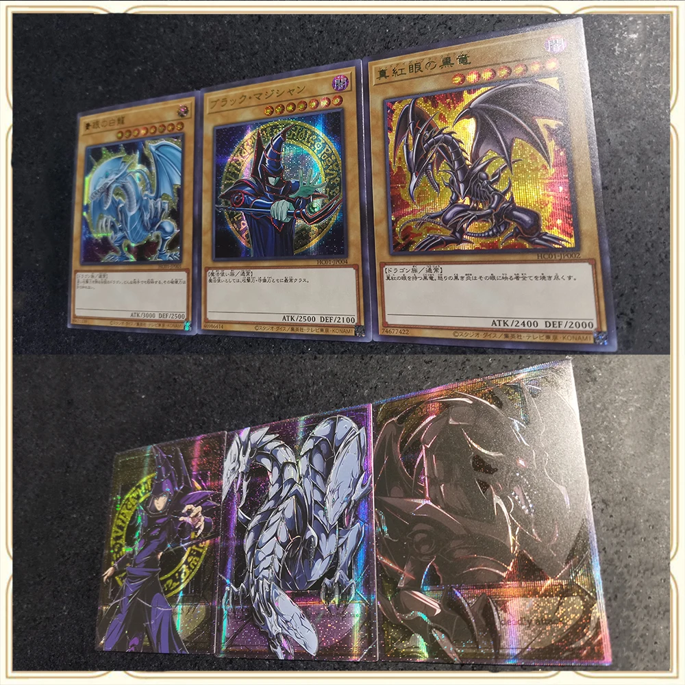 

Anime Yu-Gi-Oh DIY ACG Boys Battle Game Toys Collectible Cards Christmas Birthday Premium flash card Blue Eyes Ultimate Dragon