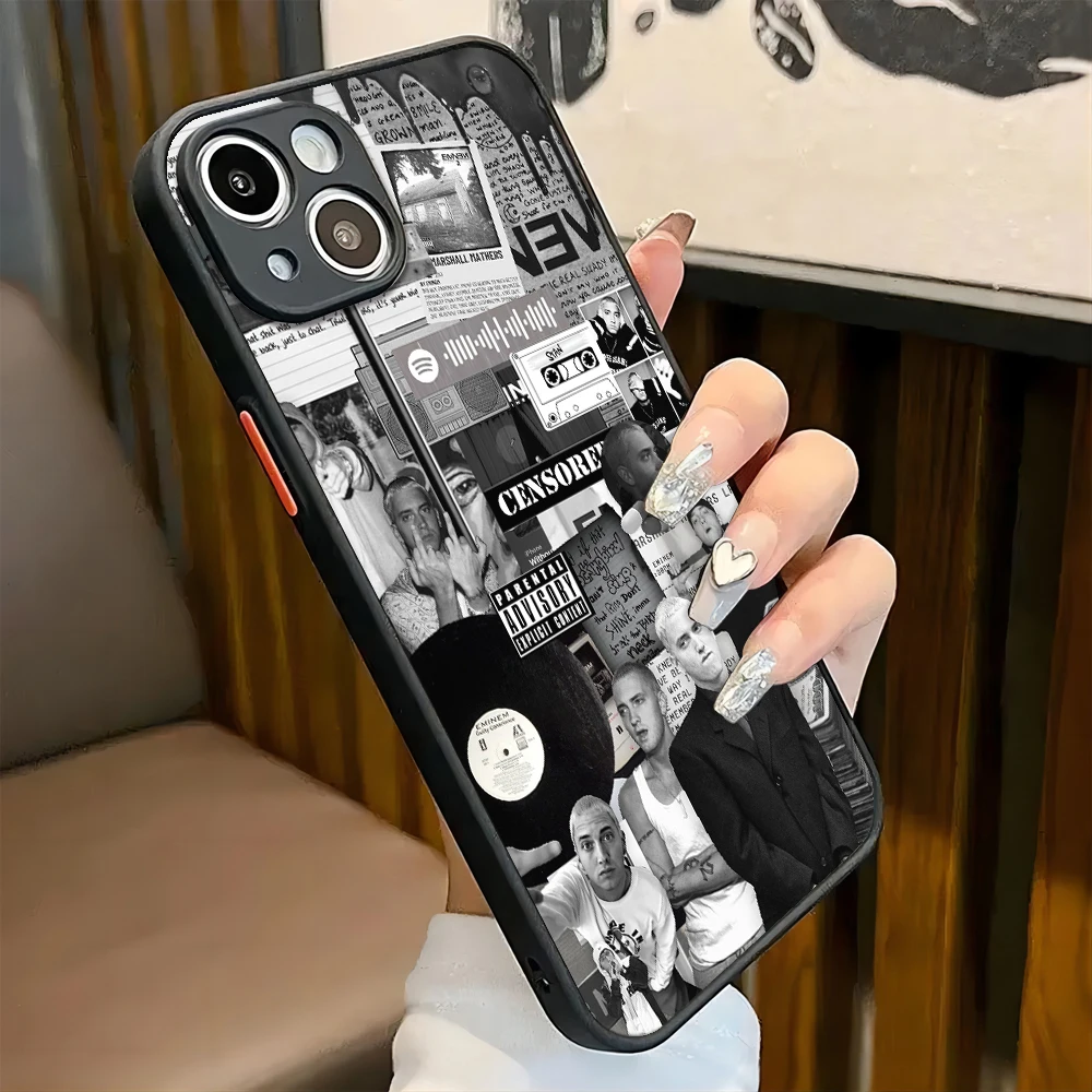 Rap Singer Eminem Phone Case For iPhone 15 14 13 12 11 Mini Pro Max X XR XSMax 7 8 Plus Matte Transparent Back Cover