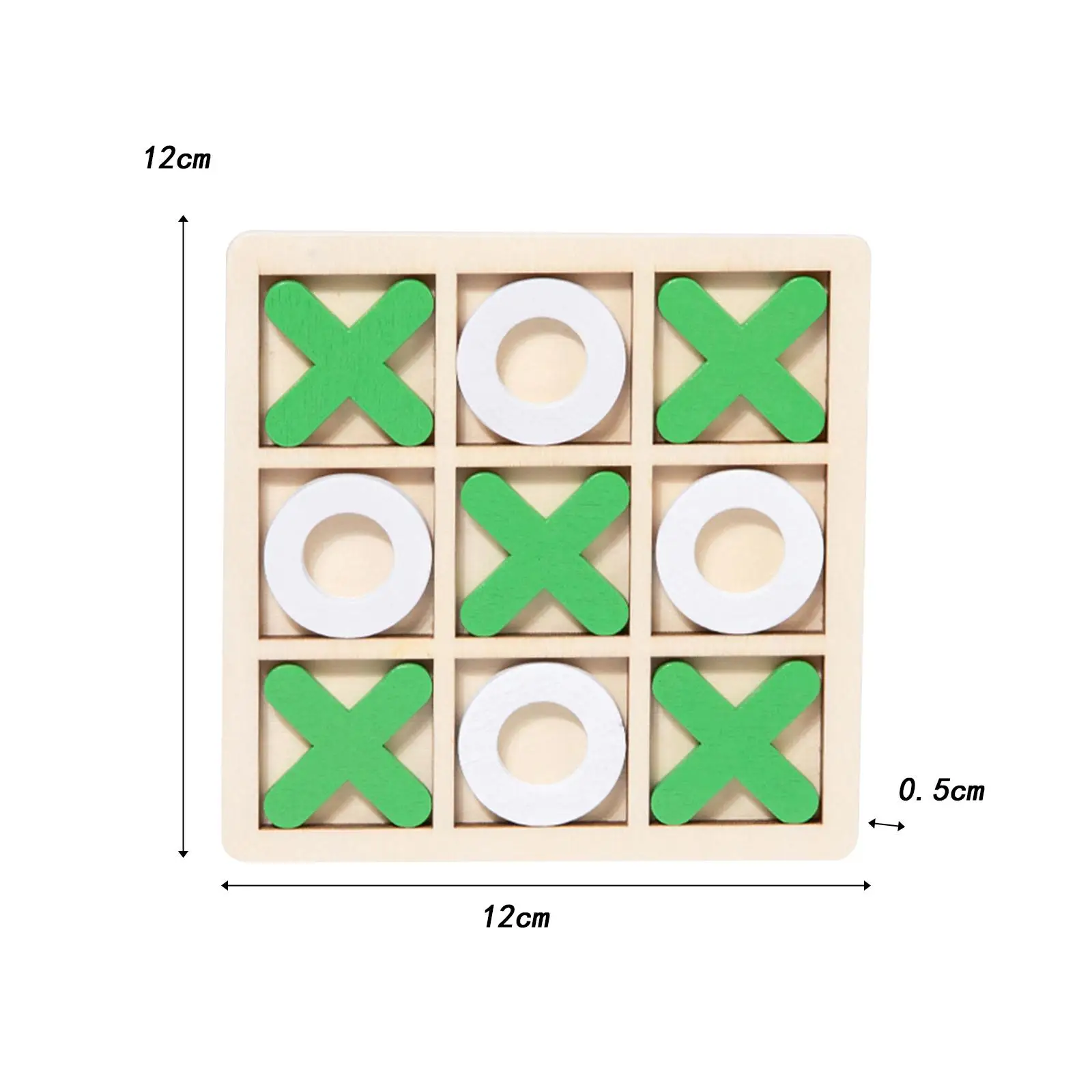 Juego Clásico de madera Tic Tac Toe para diversión y entretenimiento familiar