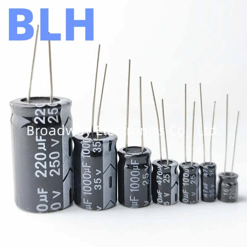 2-50PCS Aluminum Electrolytic Capacitor 50V 63V 80V 100V 160V 200V 250V 400V 47UF 56UF 68UF 82UF 100UF 120UF 150UF 180UF 220UF