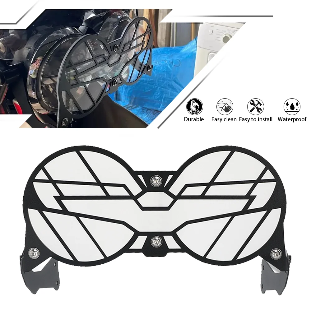 

V85TT 2023 2022 For Moto Guzzi V85 TT V 85 TT Folding Headlight Head Light Guard Double Protection Cover 2019-2021 Motorcycles