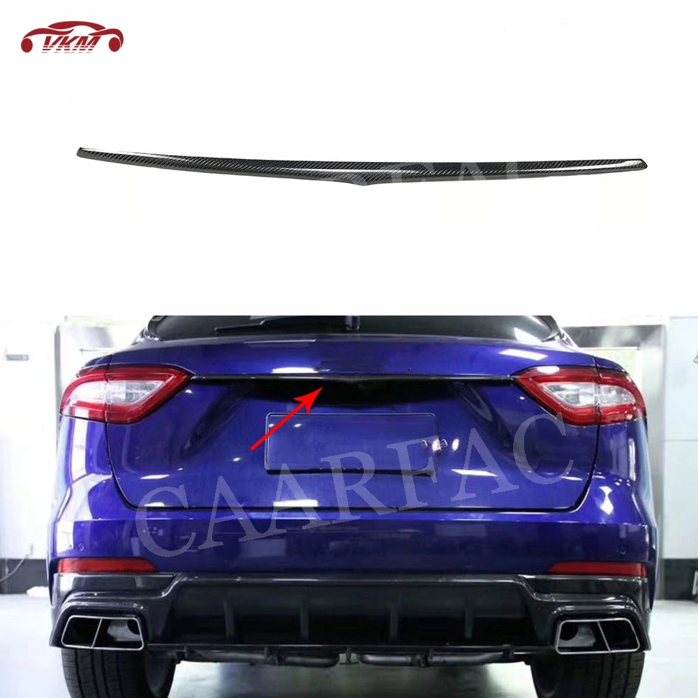 

Carbon Fiber Rear boot Cargo Lid Cover Trim Strip Spoiler for Maserati Levante 2016-2019 Car Sticker Accessories