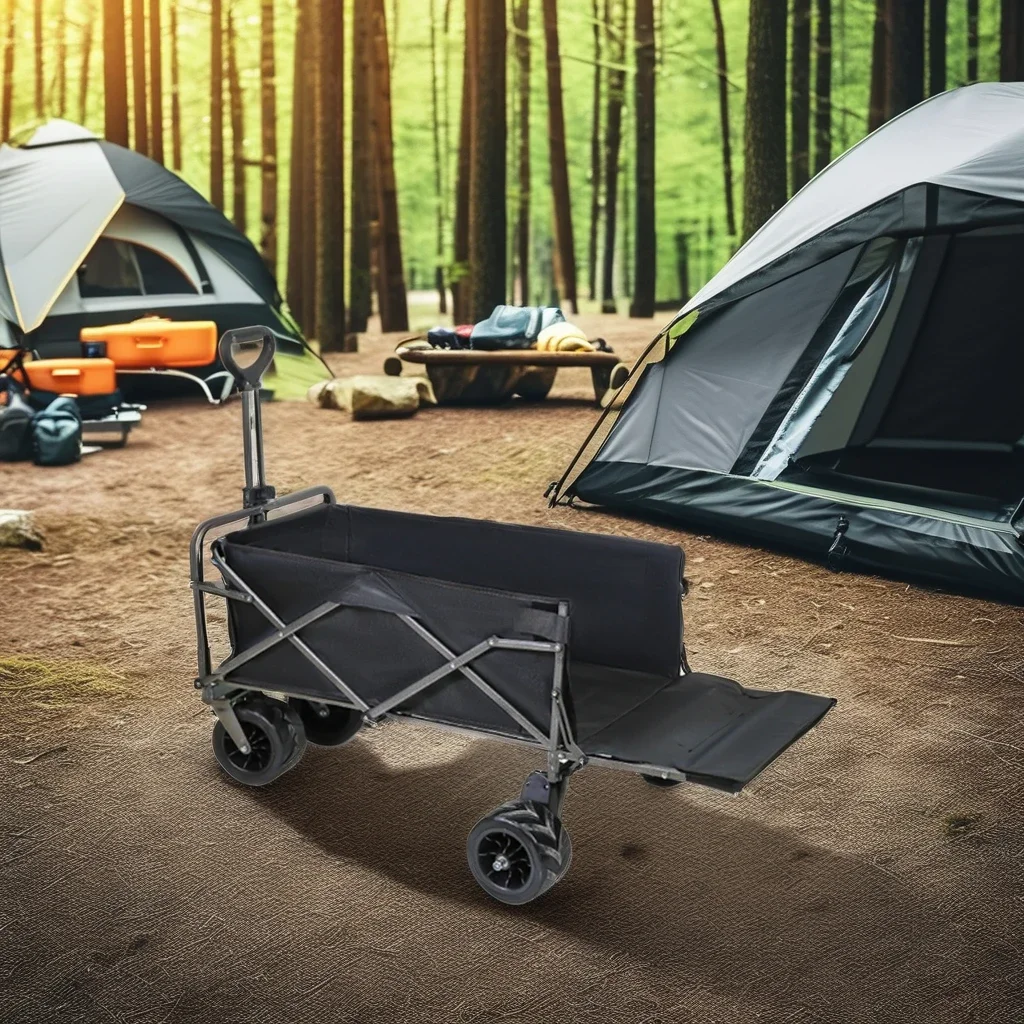 

Electric Camping Cart, Folding and Pulling Outdoor Tent Cart