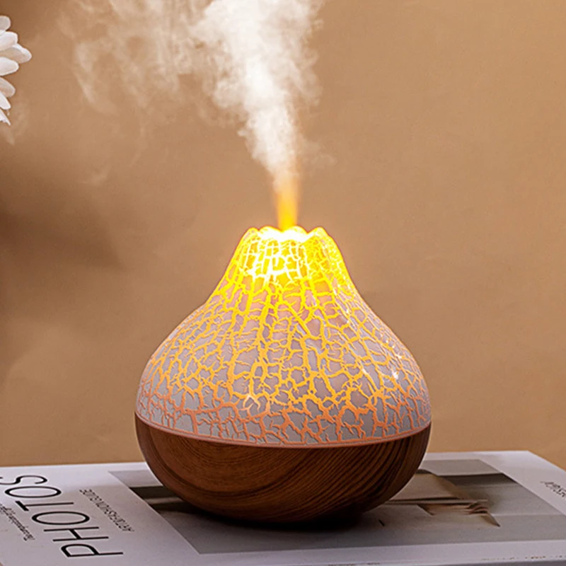 

Увлажнитель воздуха вулкана, большая емкость, USB-настольный диффузор для ароматерапии с 7 красочными ночниками, увлажнитель водяного тумана