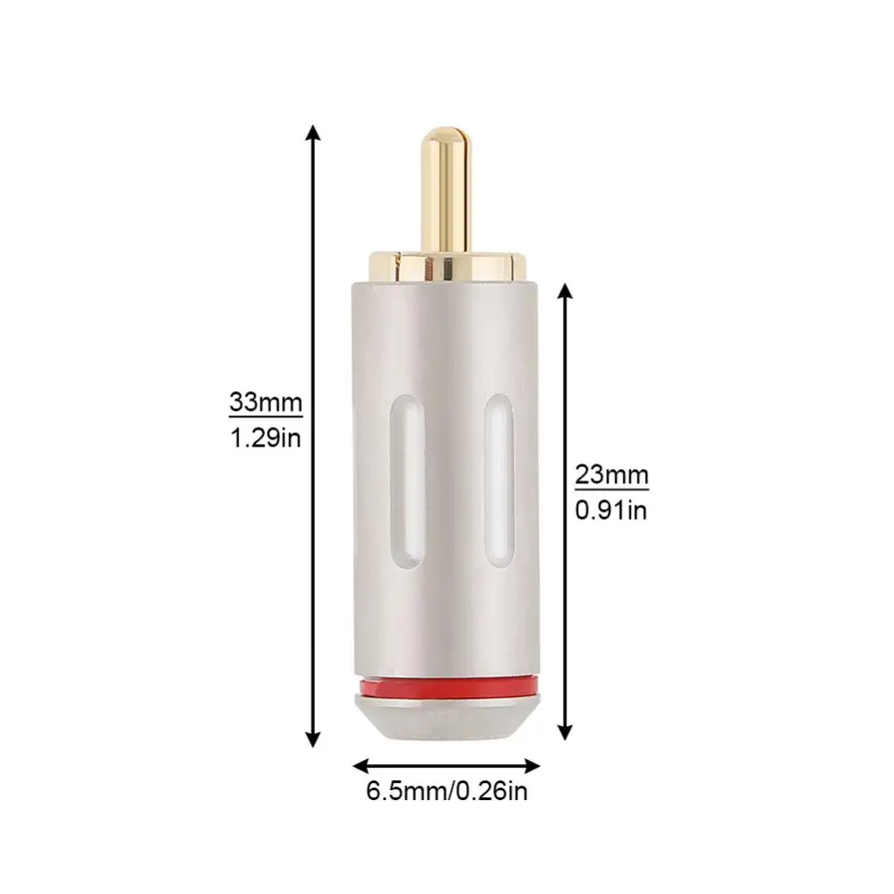 RCA MalePlug Solder Audio/Video Adapter Connector for Speaker Wire Wall Plate Home Theater Receiver Amplifiers and Sound Systems