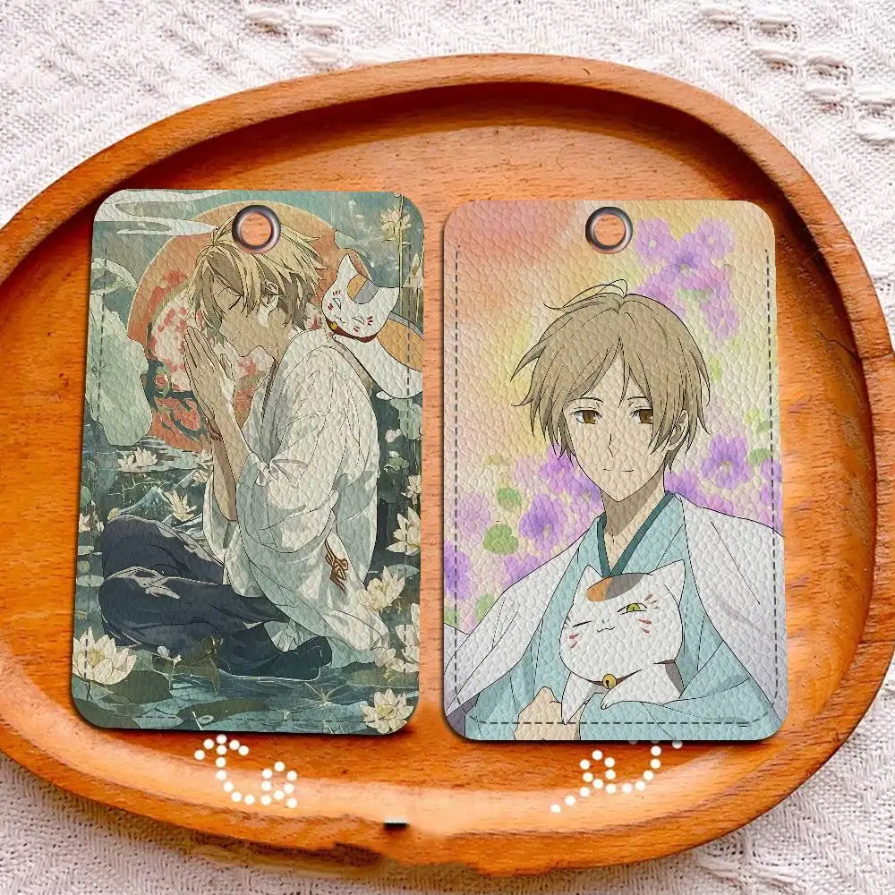 

Natsume Yuujinchou Cartoon Style PU Access Card Holder With Keychain - Executive Protection For Bank Card,Subway, Bus Card Case