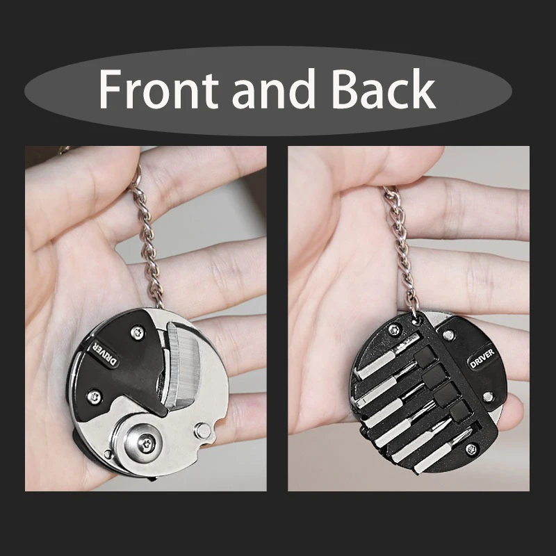 MuqiNush 1 قطعة متعددة الوظائف في الهواء الطلق مفك أداة إصلاح صغيرة قابلة للطي المحمولة القابلة للإزالة سكين المفاتيح تفريغ حزمة #5