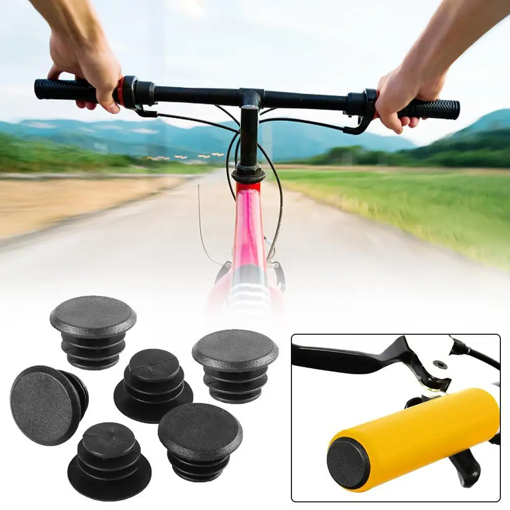 6pcs Bicycle Handlebar Plugs Classic Delicate Bicycle Plastic Plug Road Handlebar Bike Mountain Covers Grips End Cap T1V1