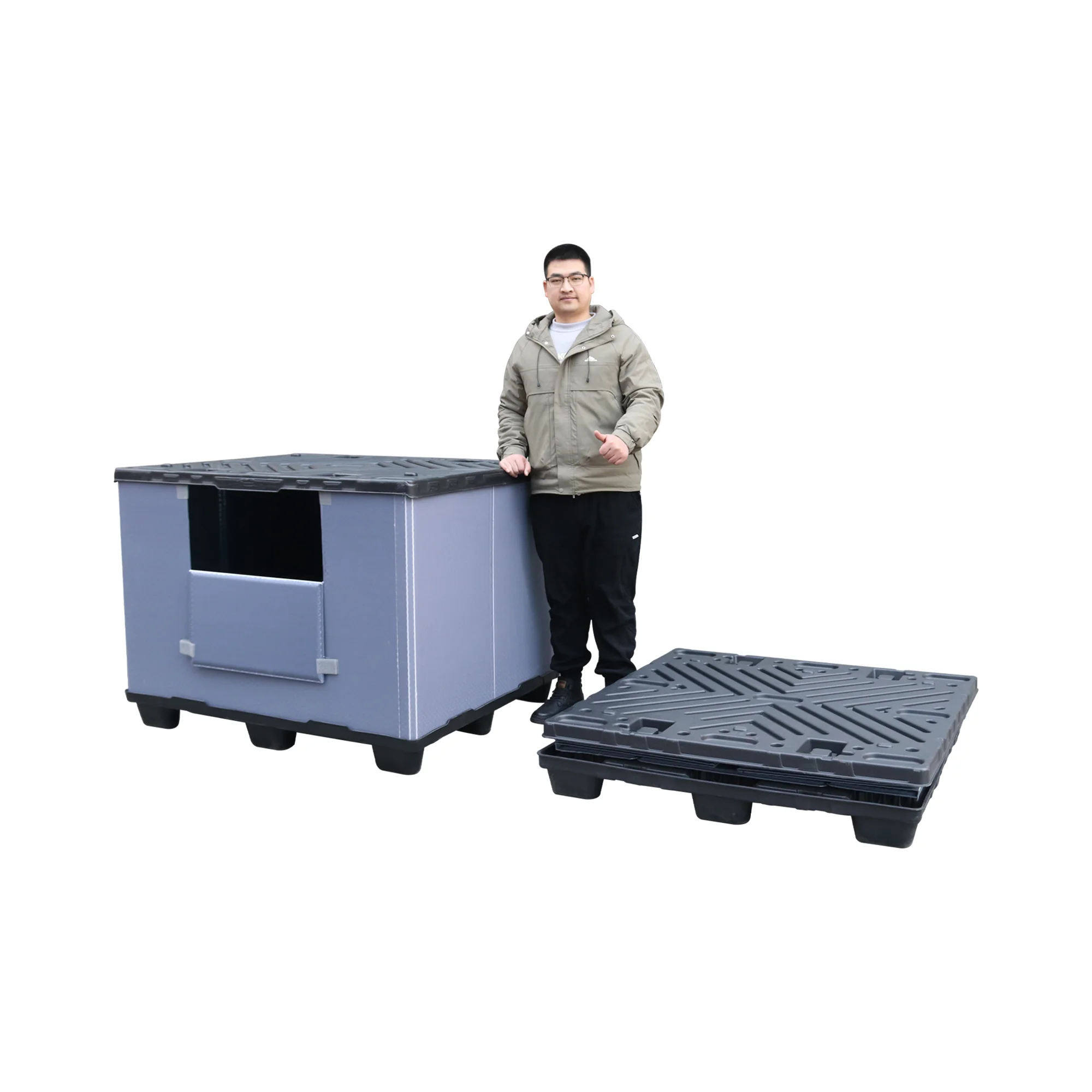 

Изготовленная на заказ складная коробка для поддонов из полипропилена с рукавом из полипропилена, пластиковая коробка для переезда из полипропилена, складные пластиковые ящики