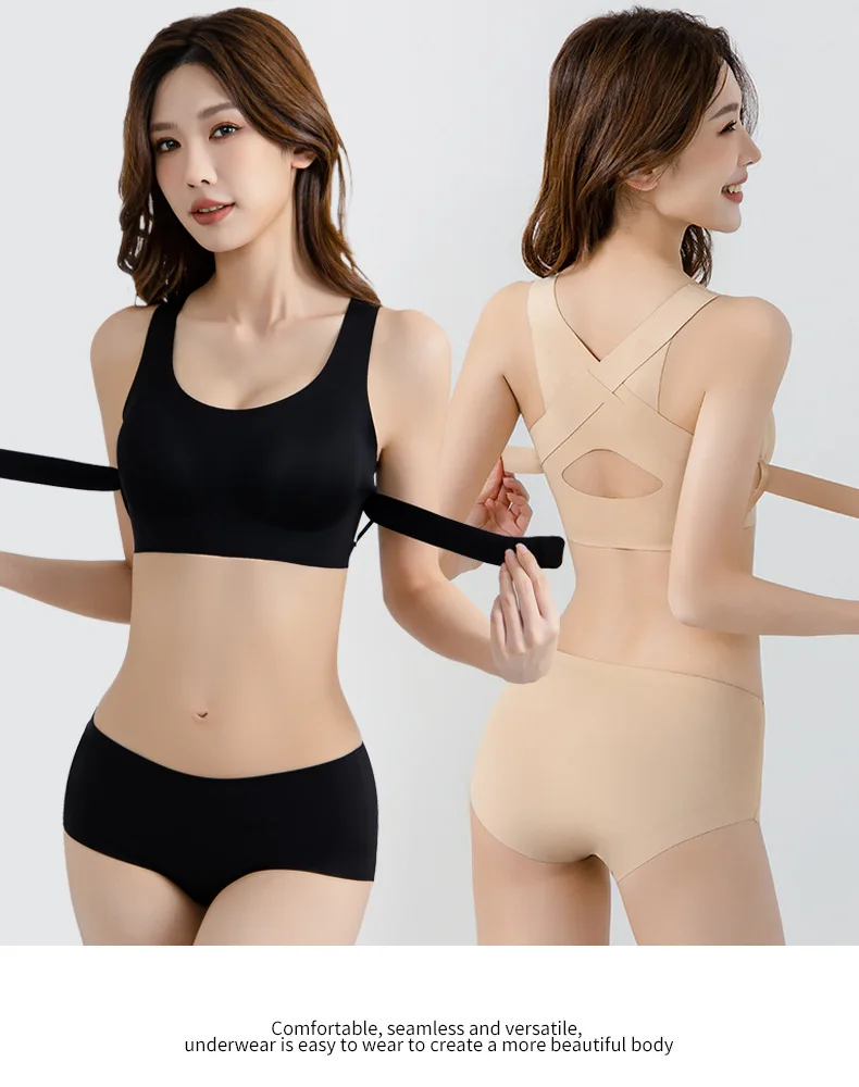 

Новый женский невидимый бюстгальтер с подъемом, дизайн с пряжкой спереди, маленькая грудь, собранная, против провисания, корректирует горб на плечах, тонкая чашка