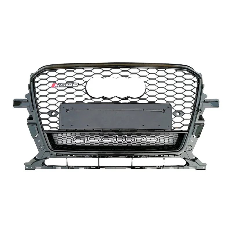 Free shipping RSQ5 front grille for Audi Q5 SQ5 ABS material honeycomb RSQ5 grill for Audi Q5 SQ5 2013 2014 2015 2016 2017 2018