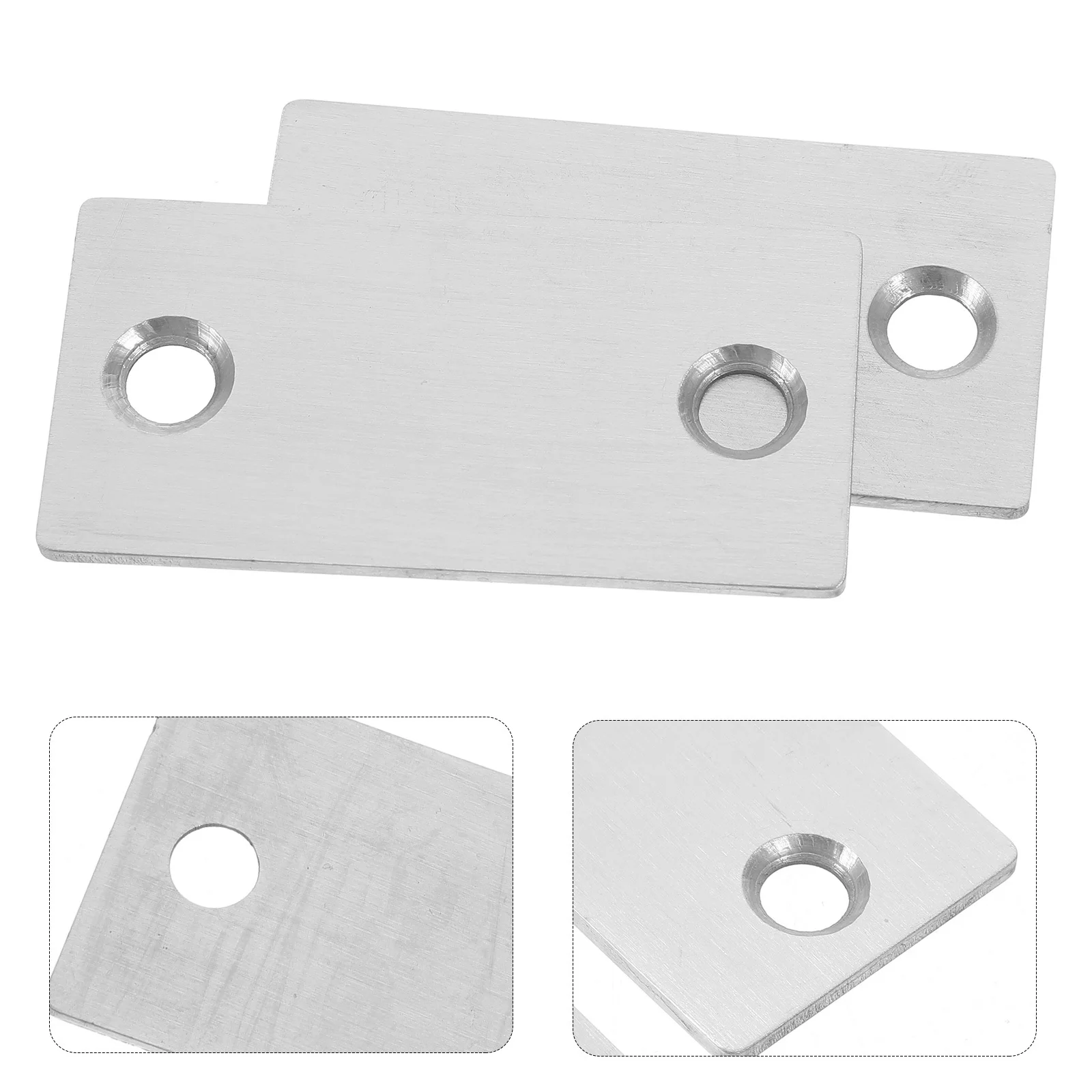

2Pcs Door Strike Plate Guard Easy Installation Efficiently Repairs Holes Damages Enhances Security Aesthetic Door Latch Plate