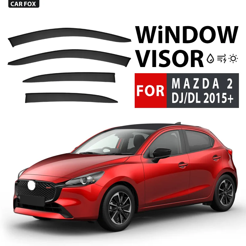 

Window Visor For Mazda 2 DE/DH 2008 2009 2010 2011 2012 2013 2014 -2023 Auto Door Visor Weathershields Window Protectors