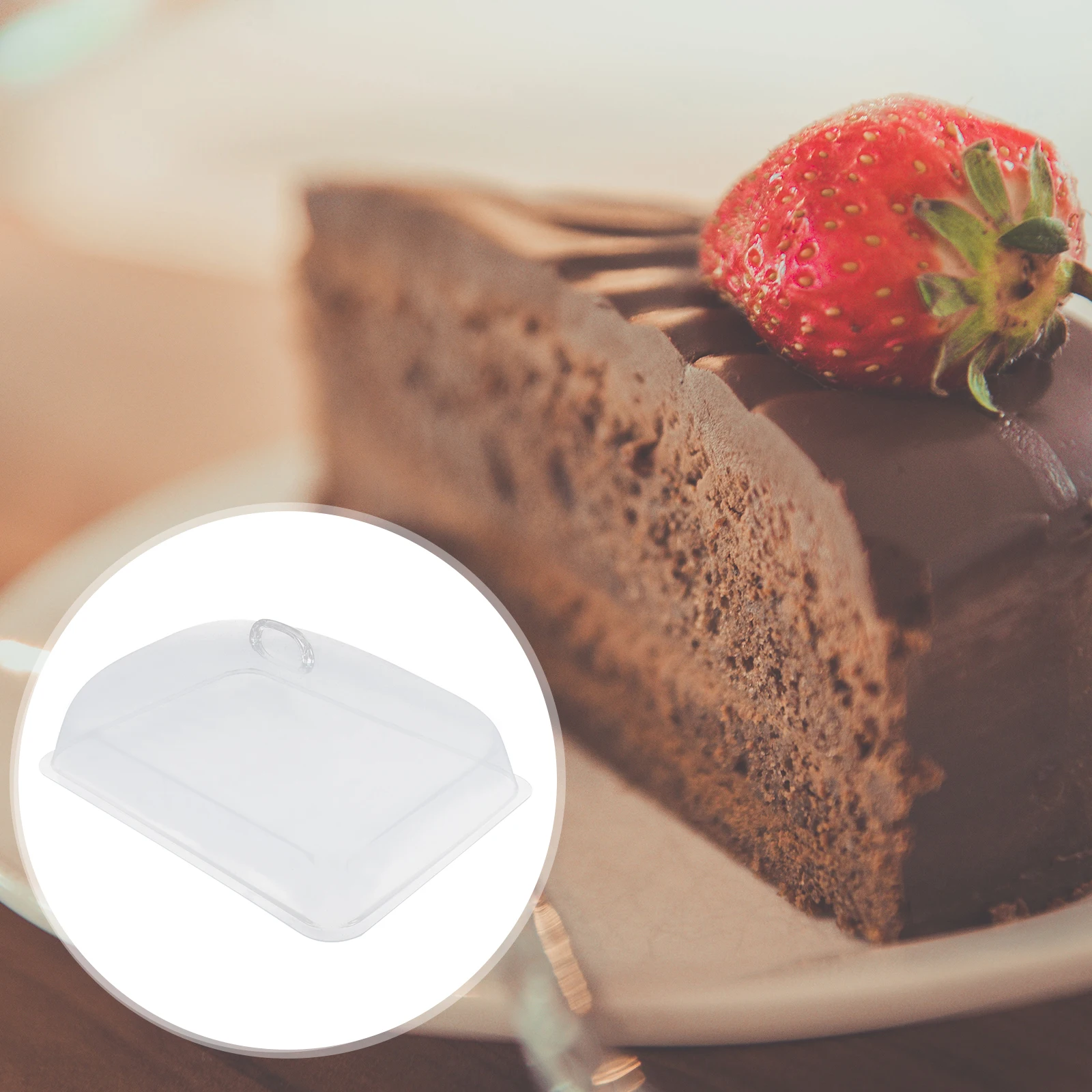 

1pc Premium Food Cover Clear Plastic Snack Covers for Dessert Cake Hygienic Protection with Grip Handle Kitchen Essentials